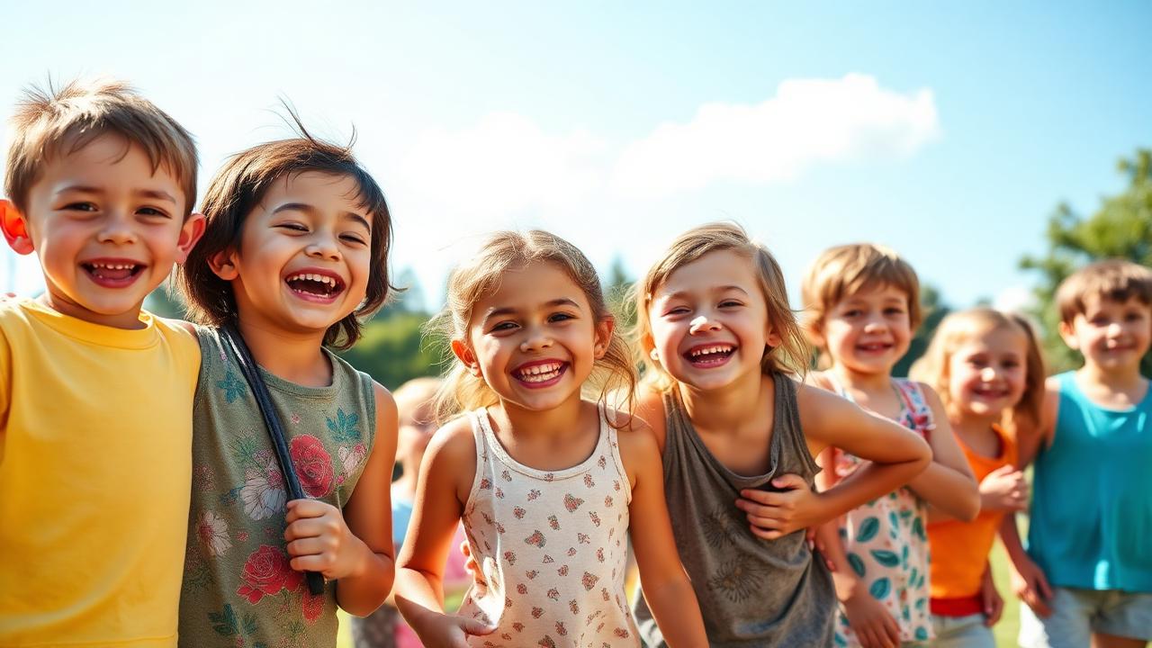 Children enjoying summer camp activities